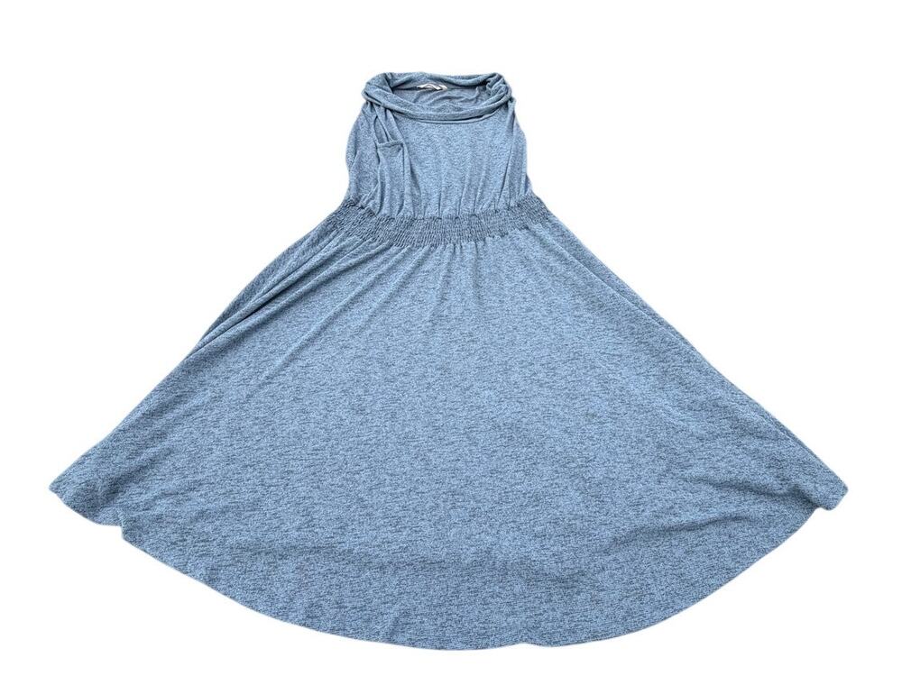 Soft Surrounding Kerry Knit Cowl Neck Sleeveless Casual Dress - Blue - Size XL
